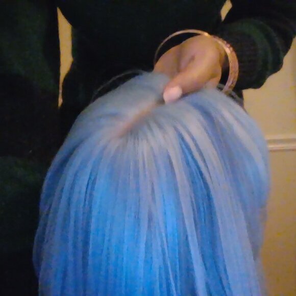 Light Blue Synthetic lace front 22 inch